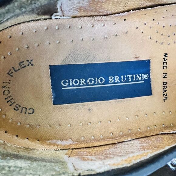 🎉Clearance🎉Giorgio Brutini Black Leather Premier Victory Woven Tassel Shoes 9 - Picture 8 of 9